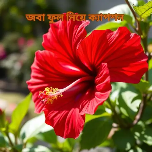 জবা ফুল নিয়ে ক্যাপশন