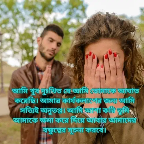 বন্ধুর কাছে ক্ষমা চাওয়ার মেসেজ